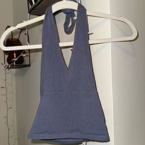 Hollister Women's Halter Tank Top in Blue